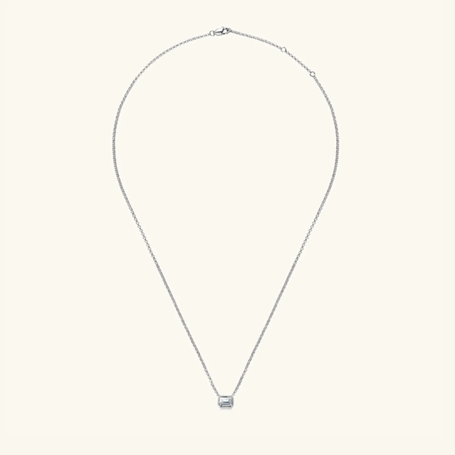 1 Carat Moissanite 925 Sterling Silver Pendant Necklace