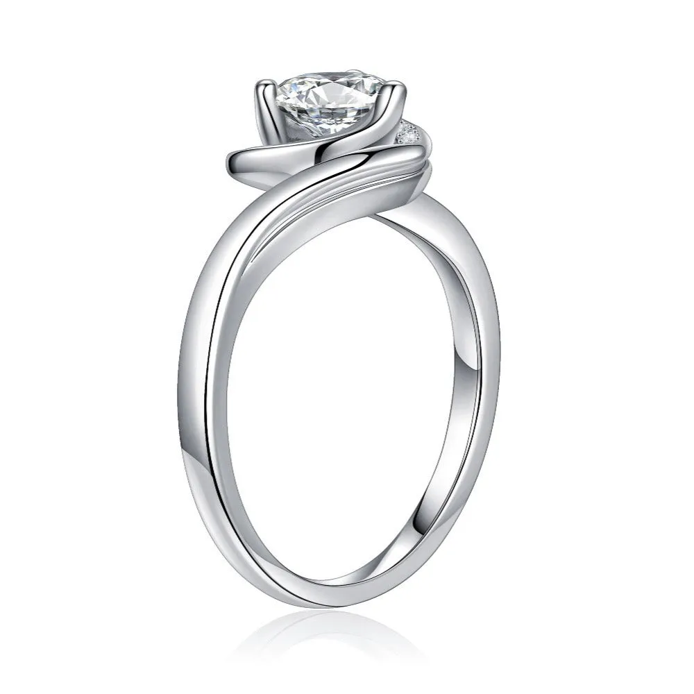 1 CT. Eternal Love Moissanite Sterling Silver Ring