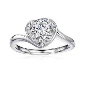 1 CT. Eternal Love Moissanite Sterling Silver Ring