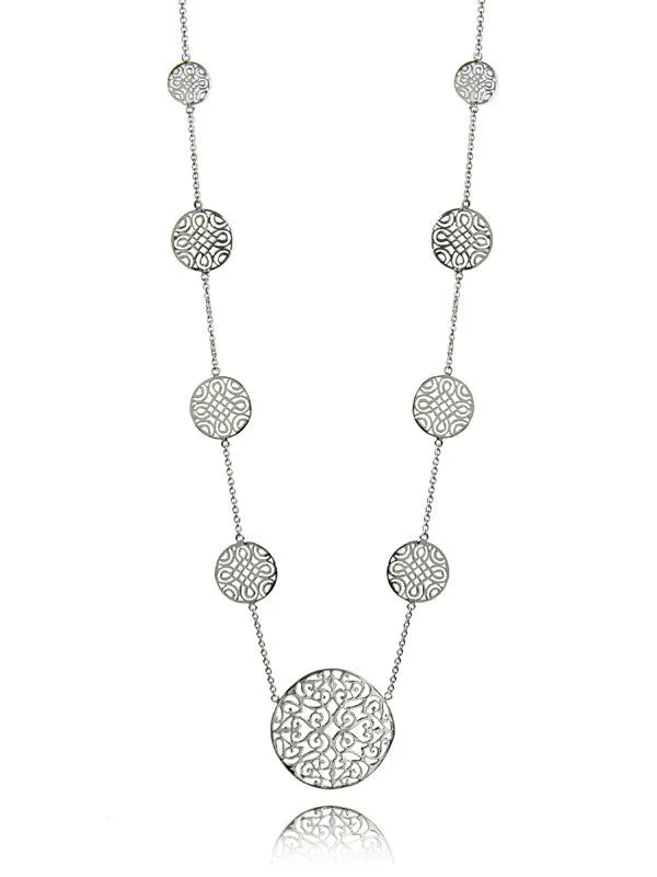 11 Disc Arabesque Long Necklace