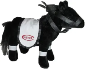 12 inch Plush Black Horse