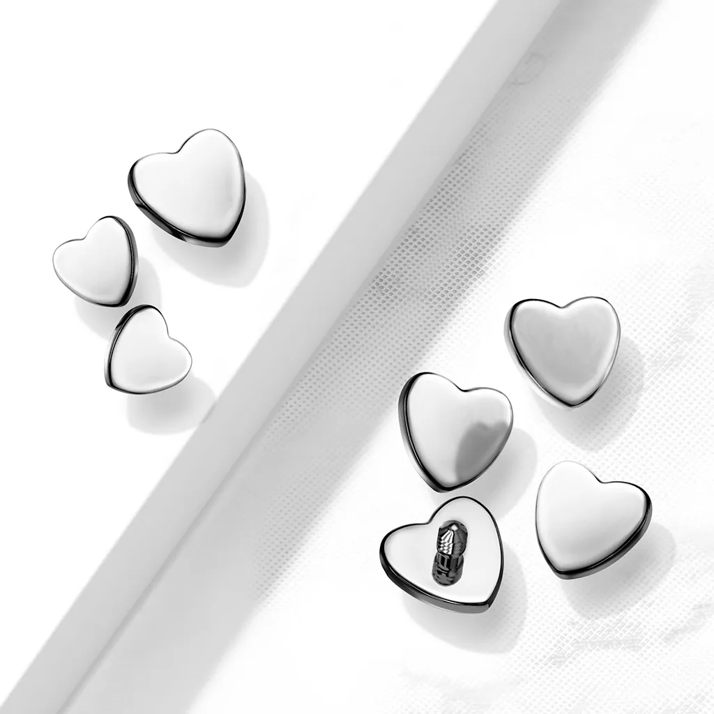 14g Surgical Steel Heart Loose Balls for Belly Rings - INTERNAL THREADS