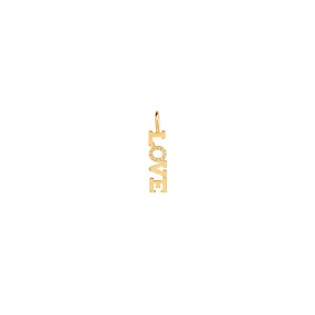 14k Pavé Diamond 4 Letter Charm Pendant