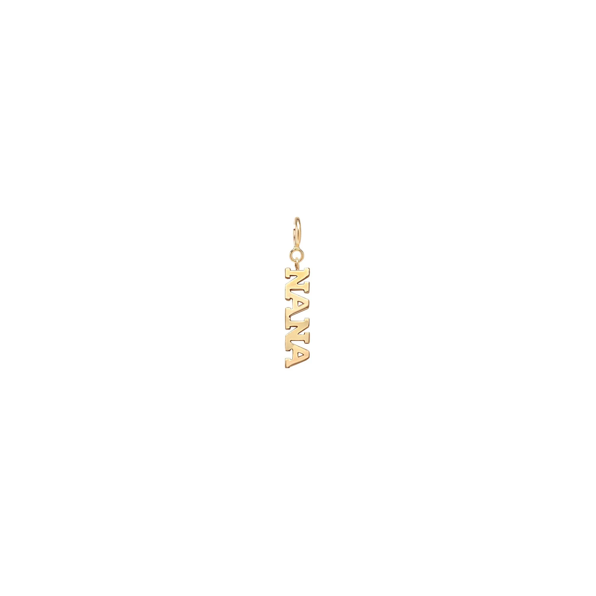 14k Single Itty Bitty NANA Charm