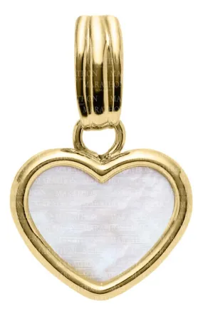 14K Y Gold 15 MOP Heart Pendant