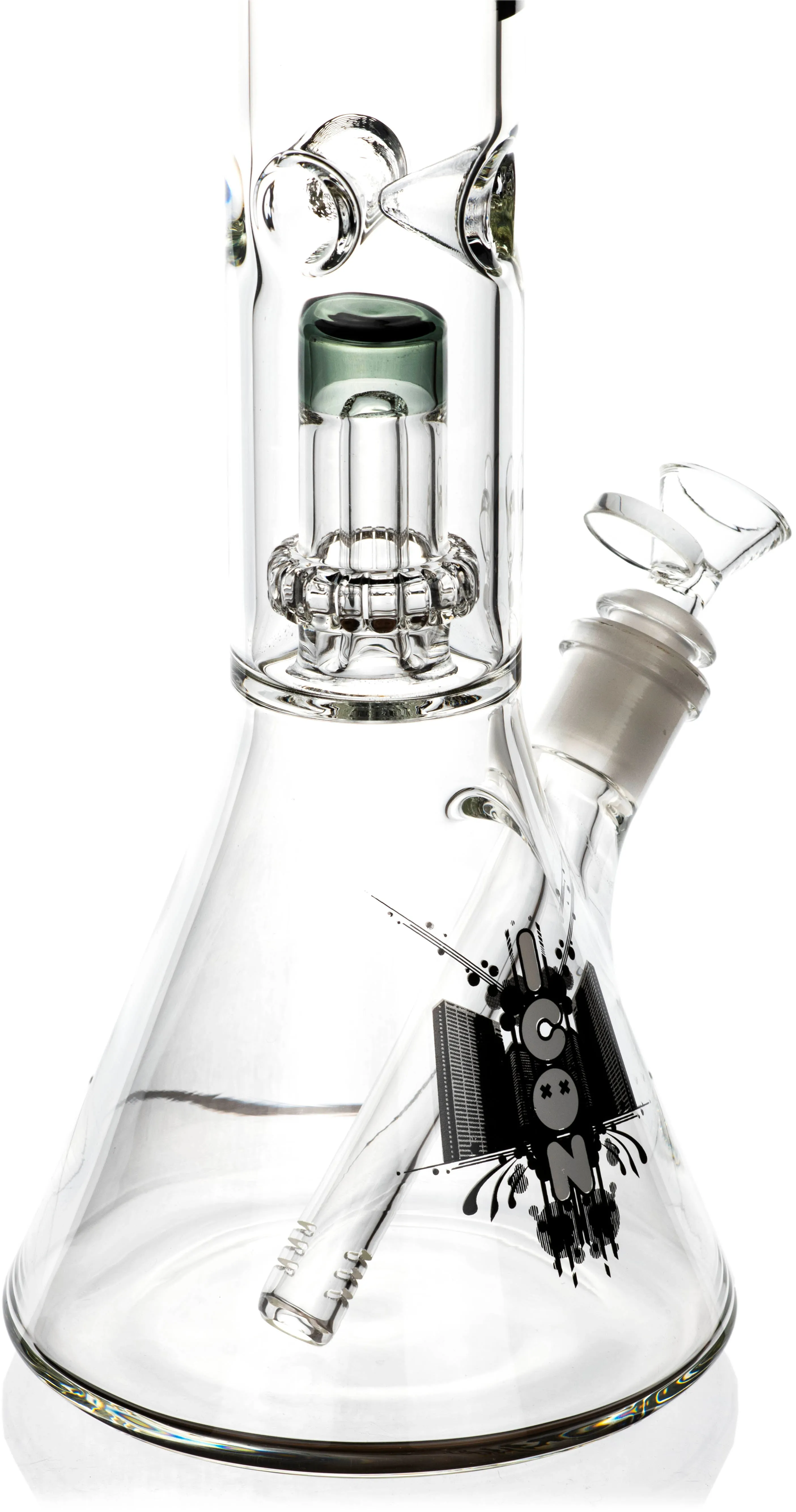 16 Showerhead Single Chamber Beaker Bong, by ICON Glass