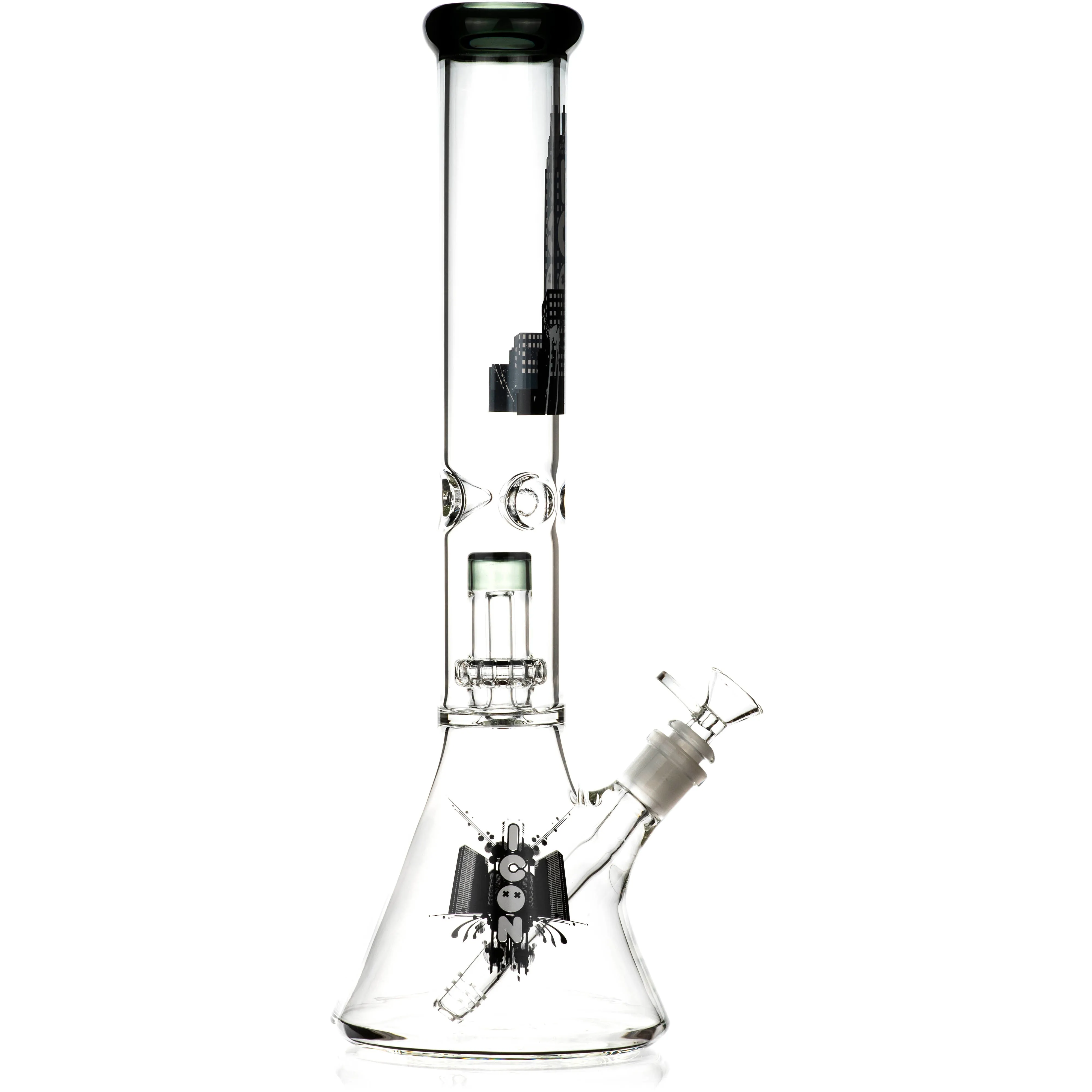 16 Showerhead Single Chamber Beaker Bong, by ICON Glass