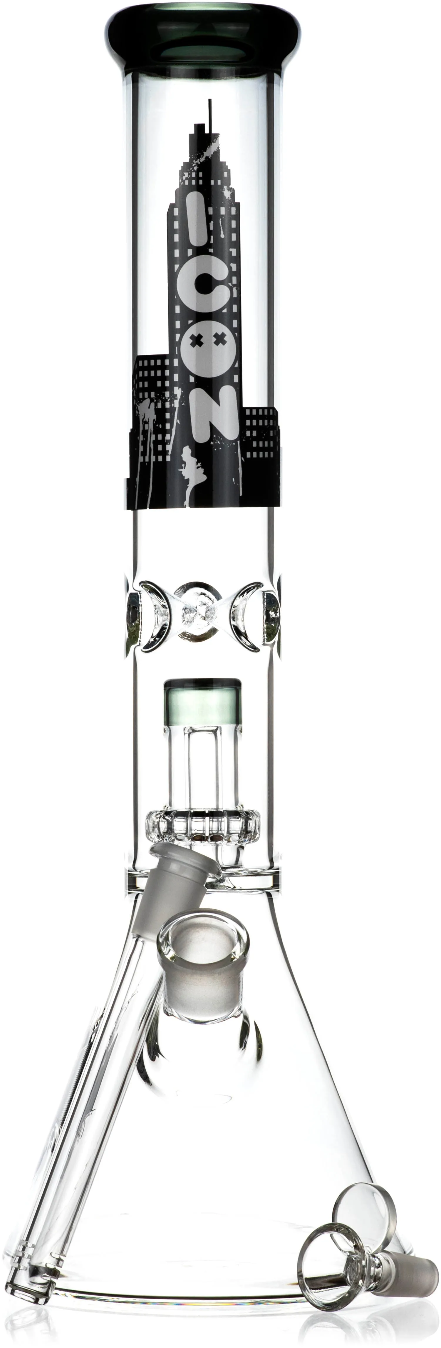 16 Showerhead Single Chamber Beaker Bong, by ICON Glass