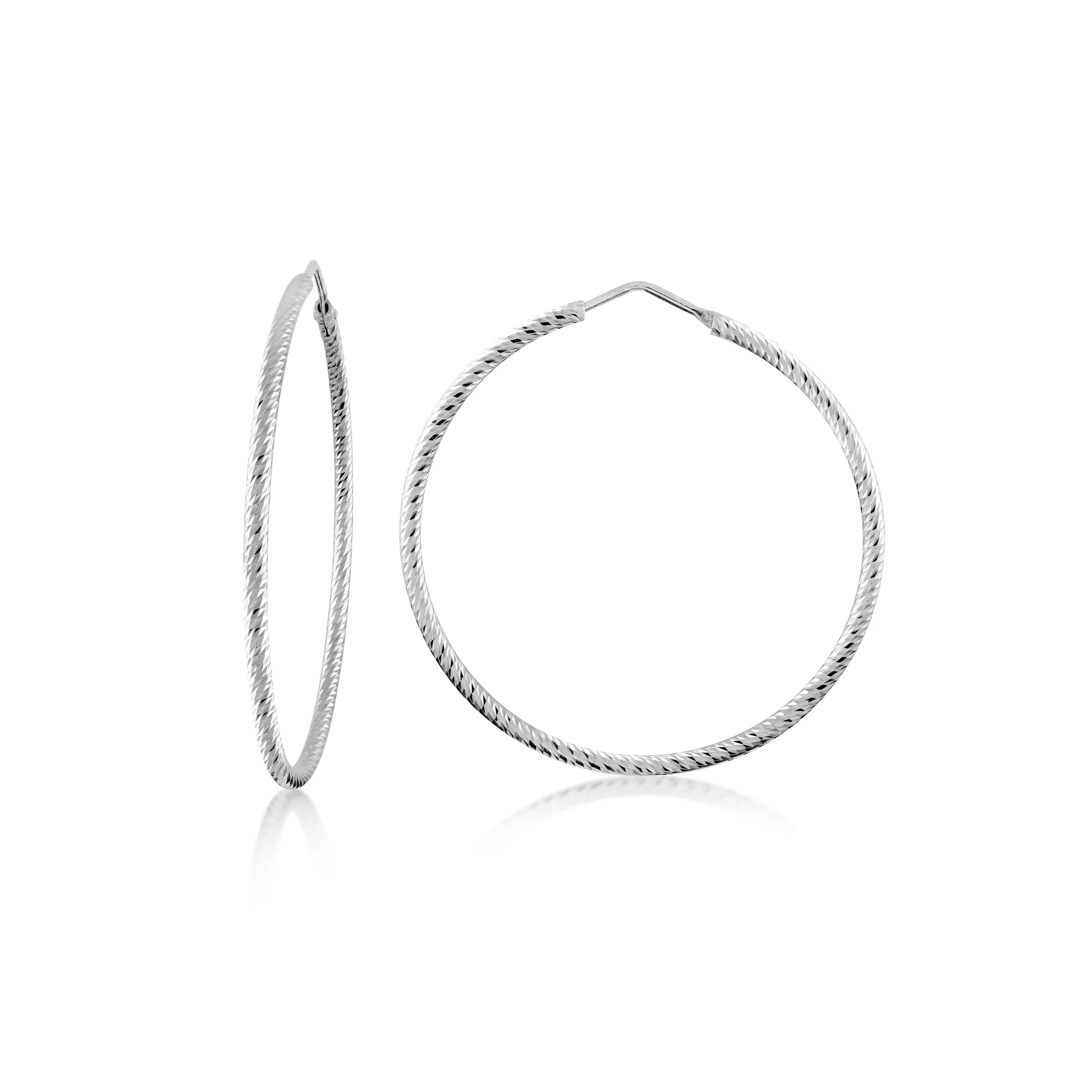 18k/925 Vermeil Sparkle Cut Hoops