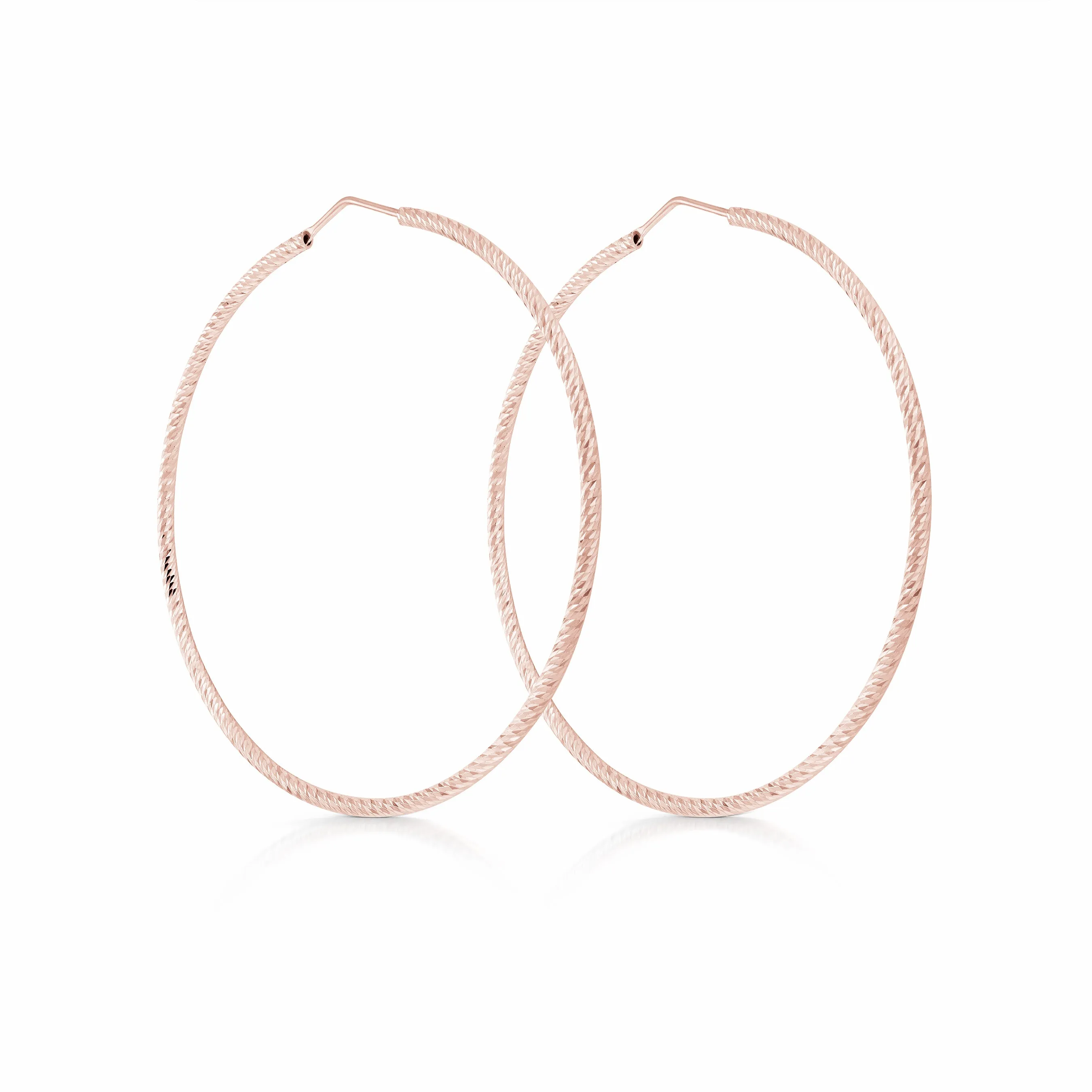 18k/925 Vermeil Sparkle Cut Hoops