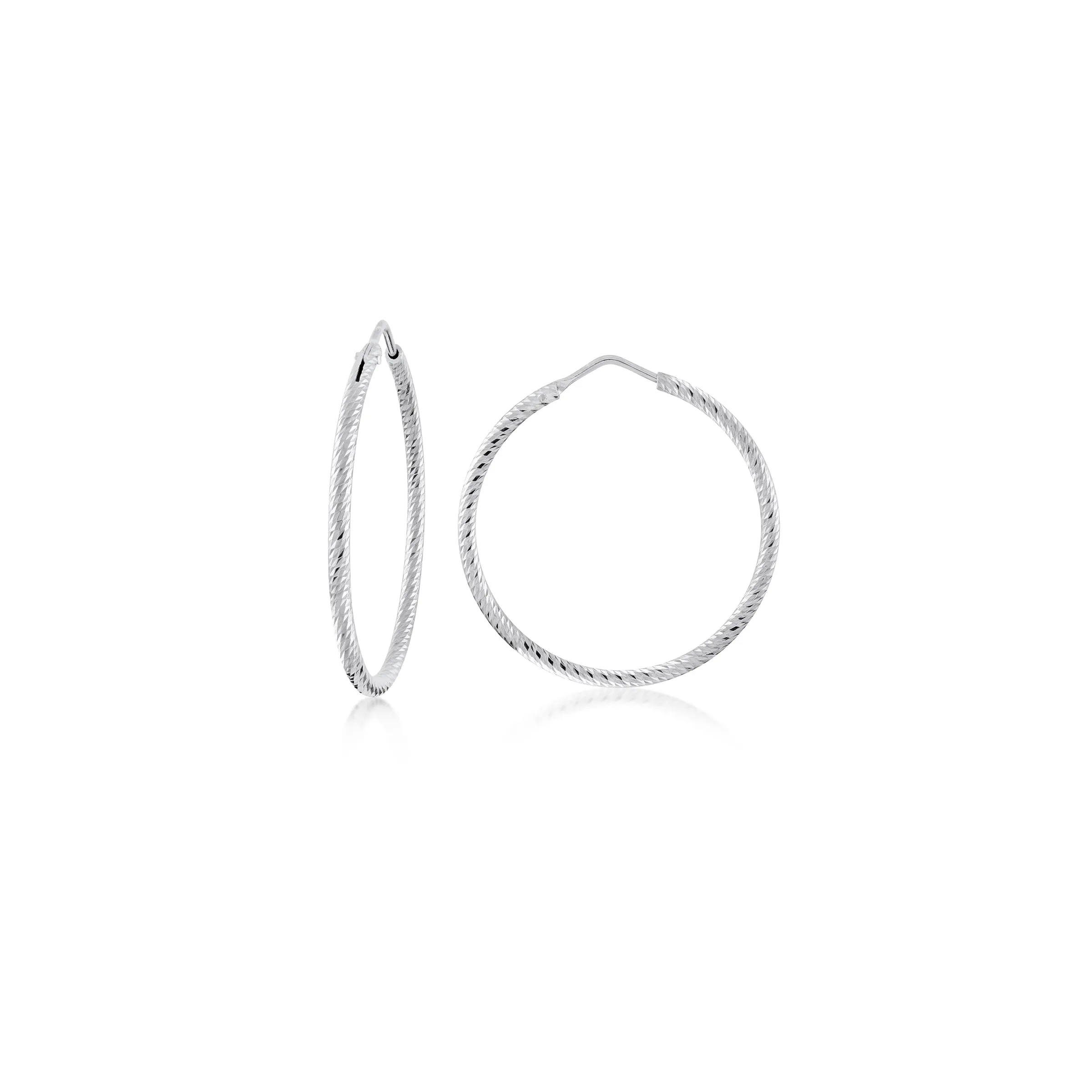 18k/925 Vermeil Sparkle Cut Hoops