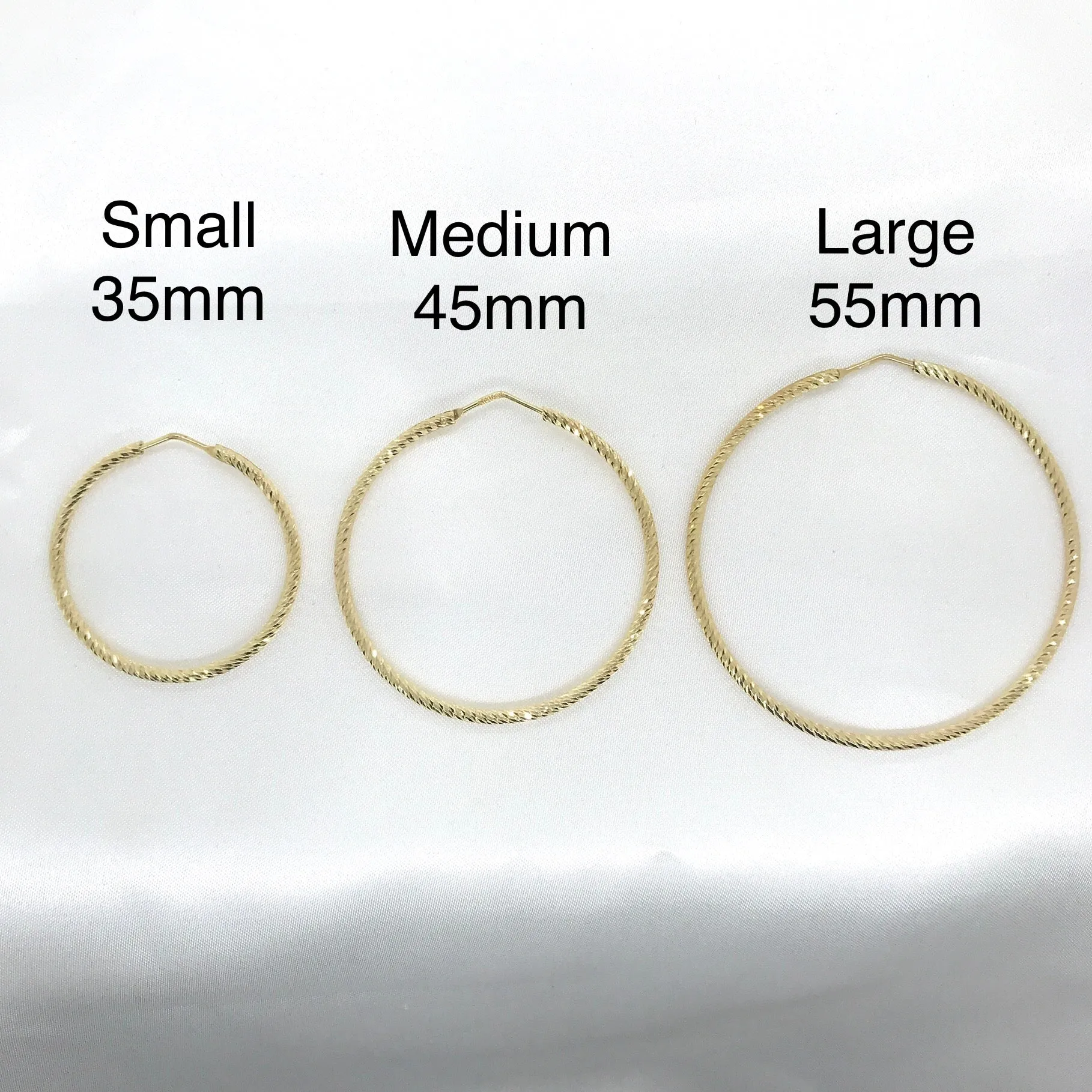 18k/925 Vermeil Sparkle Cut Hoops