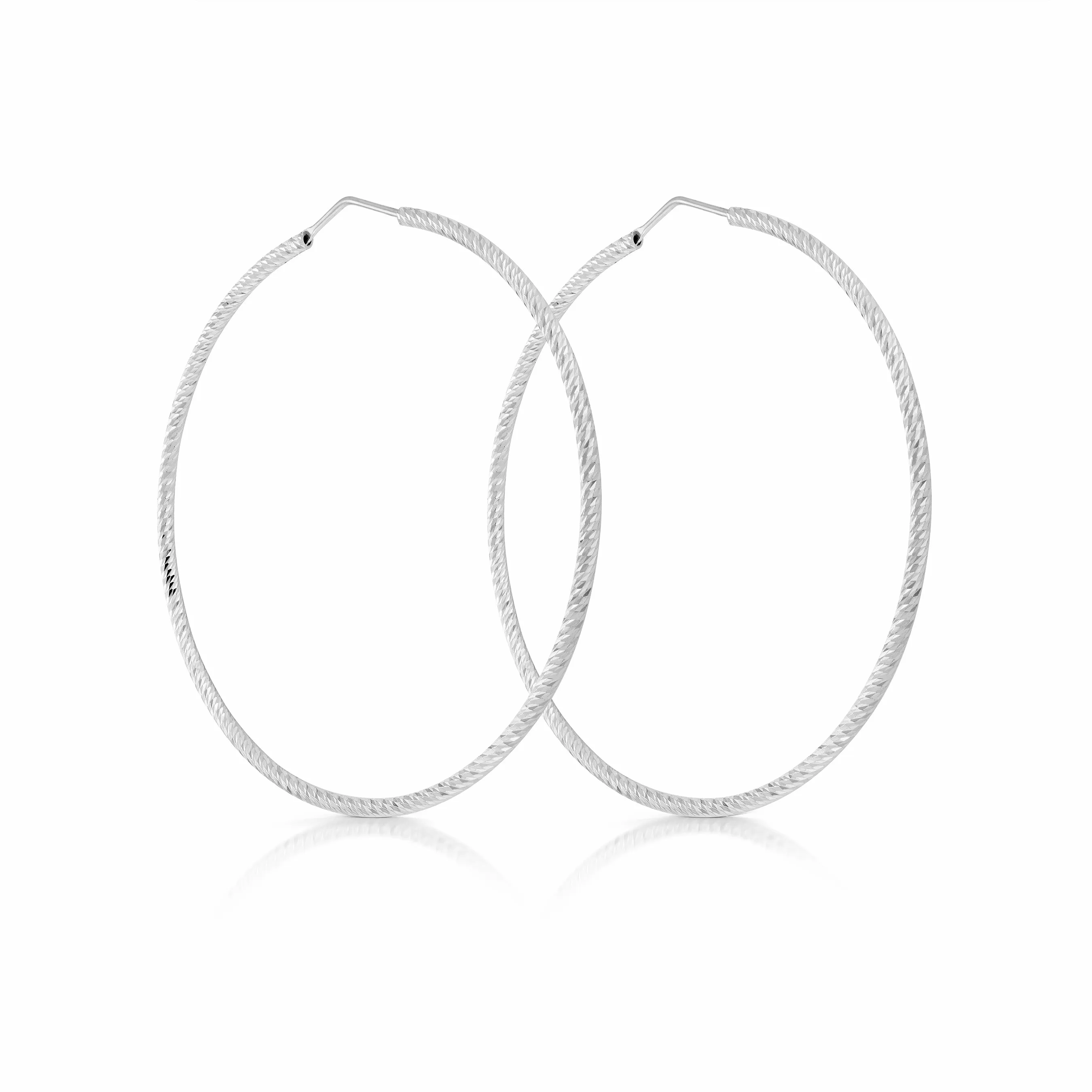 18k/925 Vermeil Sparkle Cut Hoops