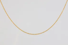 20” 14k Yellow Gold Rope Chain Necklace (6.3g)