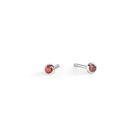 Ada - Garnet Stud Earrings