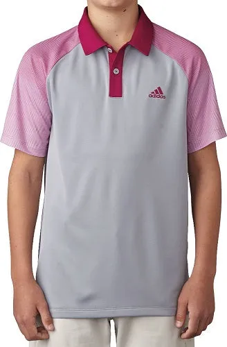 Adidas Golf Junior Boys Novelty Polo Shirt - Mid Gray