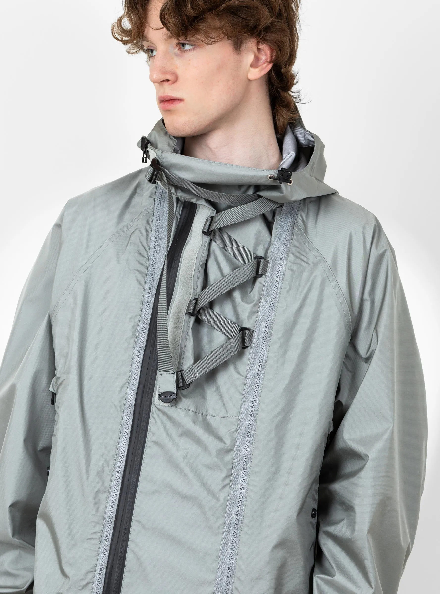 Air Circulation System Rain Jacket Battleship Grey