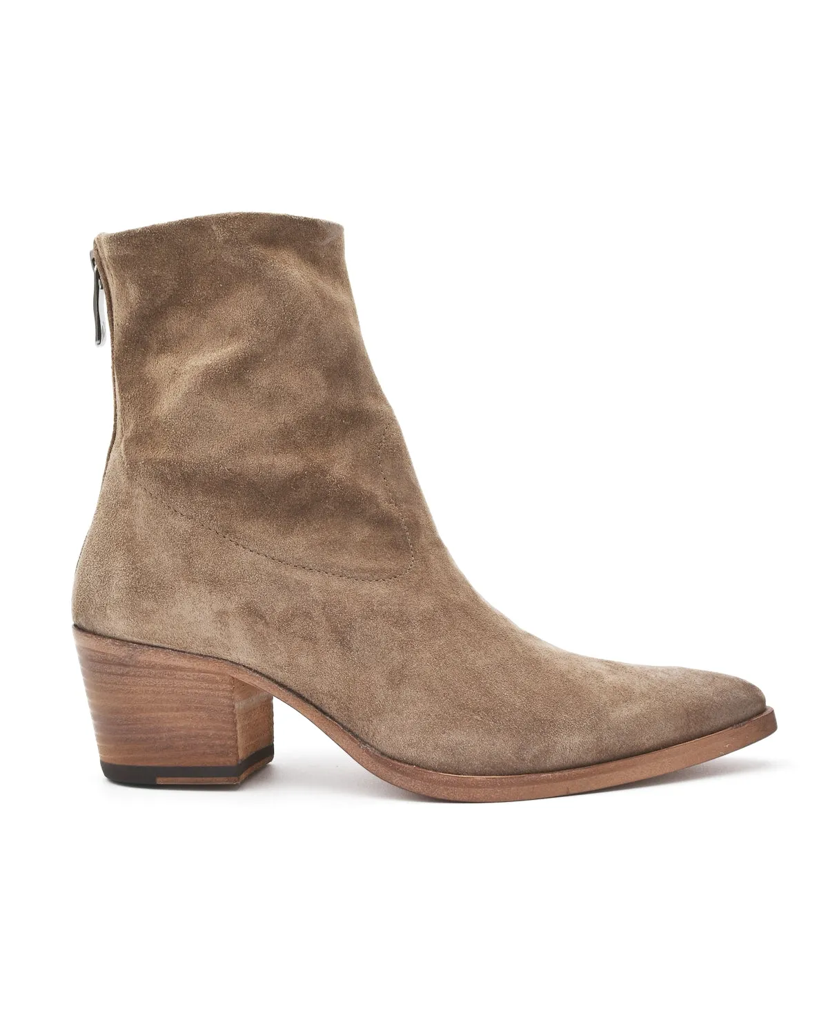 Alberto Fasciani Felicia Taupe Suede Point Toe Boot