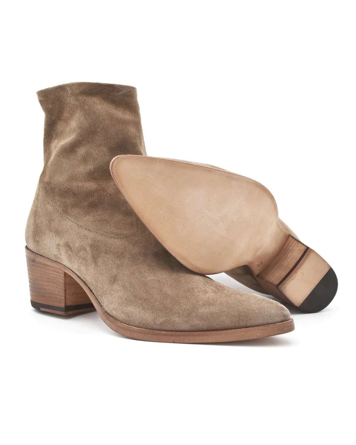 Alberto Fasciani Felicia Taupe Suede Point Toe Boot