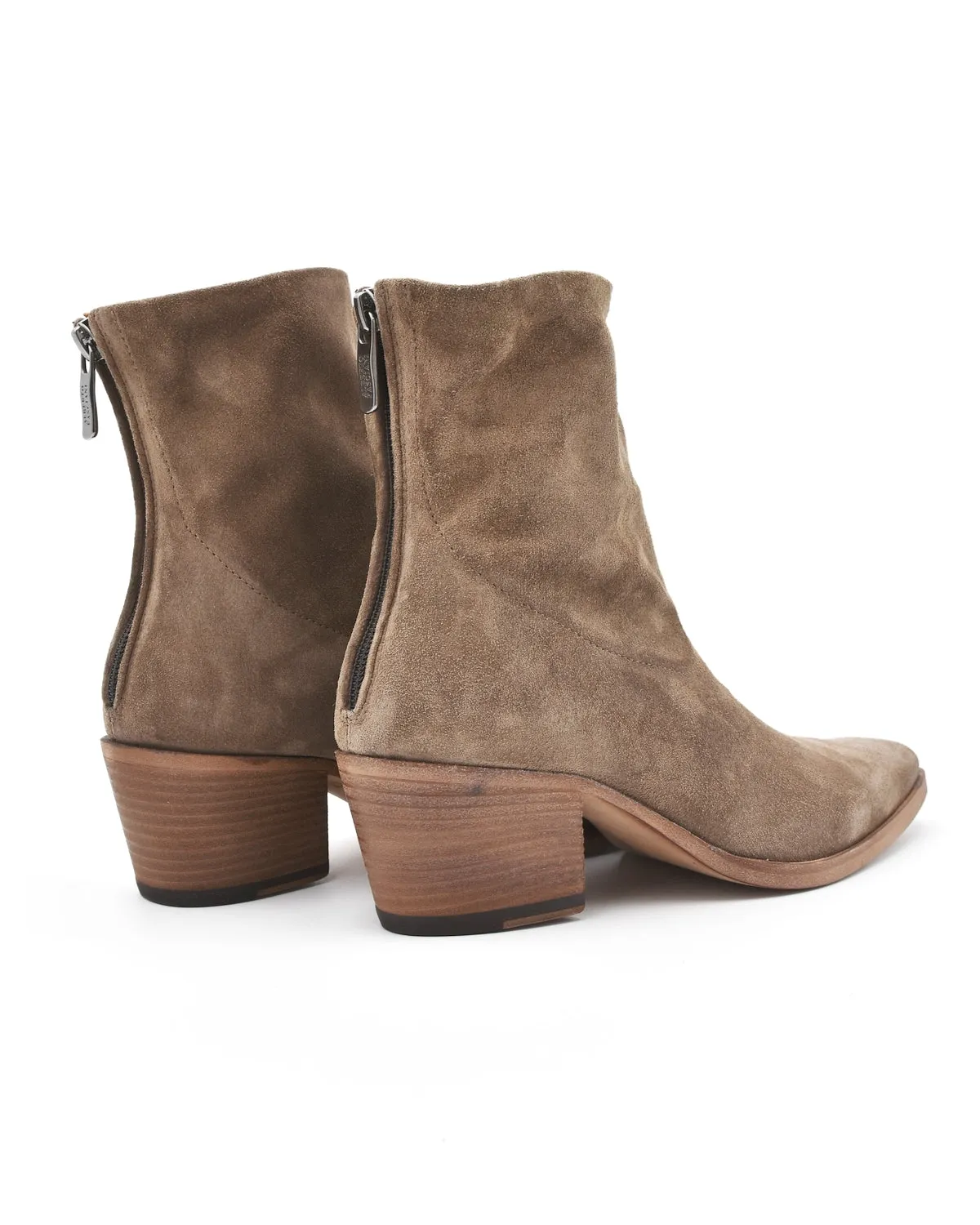 Alberto Fasciani Felicia Taupe Suede Point Toe Boot