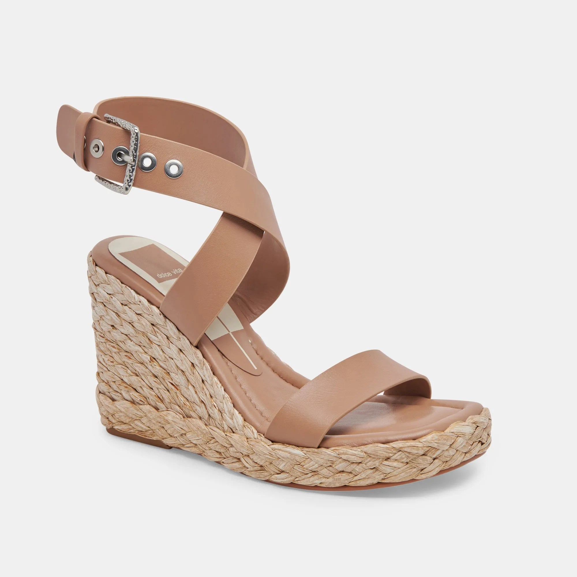 ALDONA WEDGES CAFE LEATHER