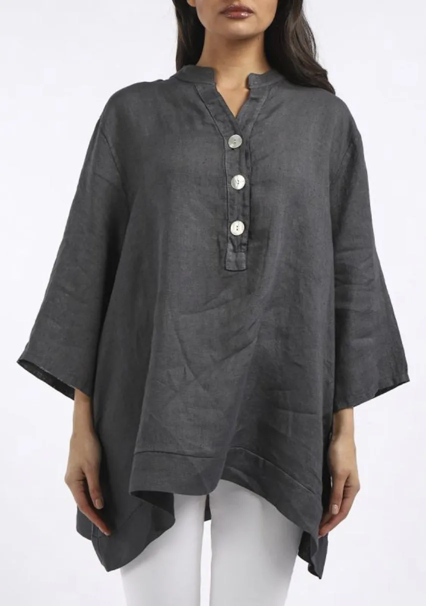 Anne   Kate Italian Bell Sleeves Linen Top 14-20