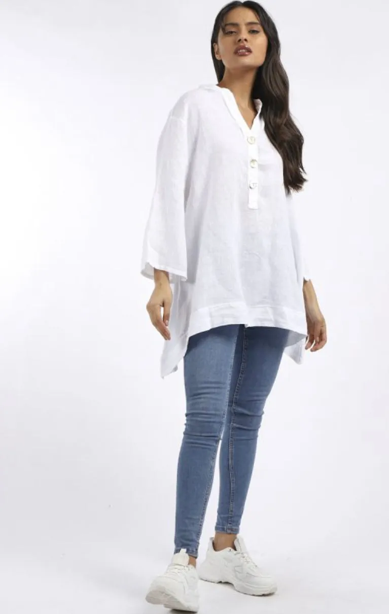 Anne   Kate Italian Bell Sleeves Linen Top 14-20