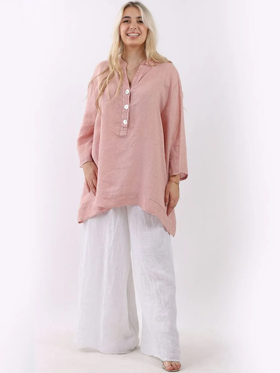 Anne   Kate Italian Bell Sleeves Linen Top 14-20