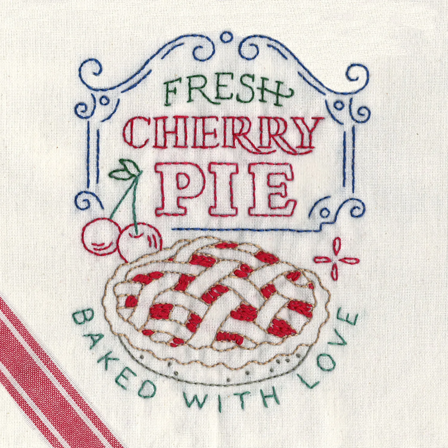 Aunt Martha's Slice of Pie Iron-On Embroidery Pattern