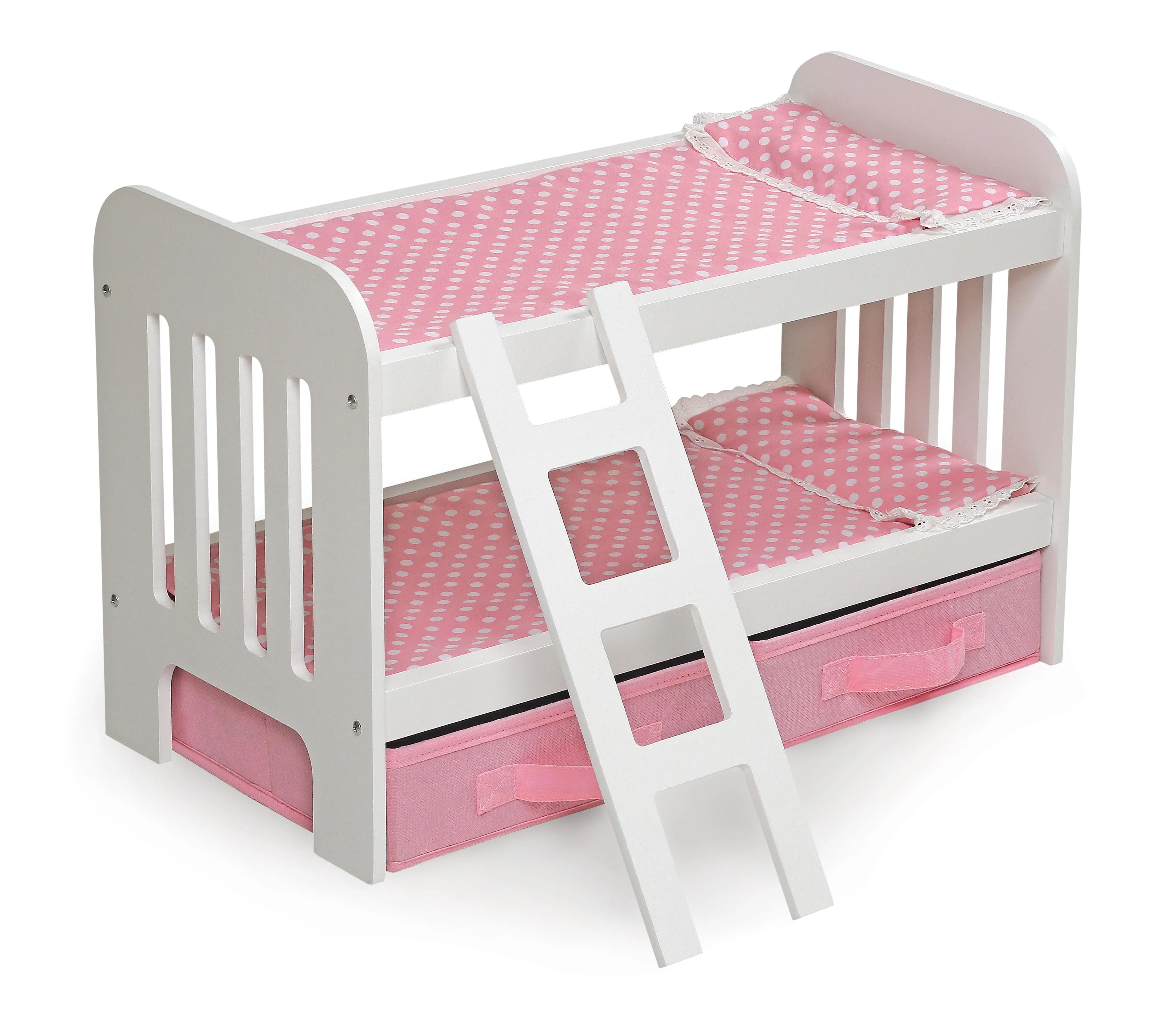 BADGER Kids Doll Bunk Bed With Ladder American Girl Doll Bed