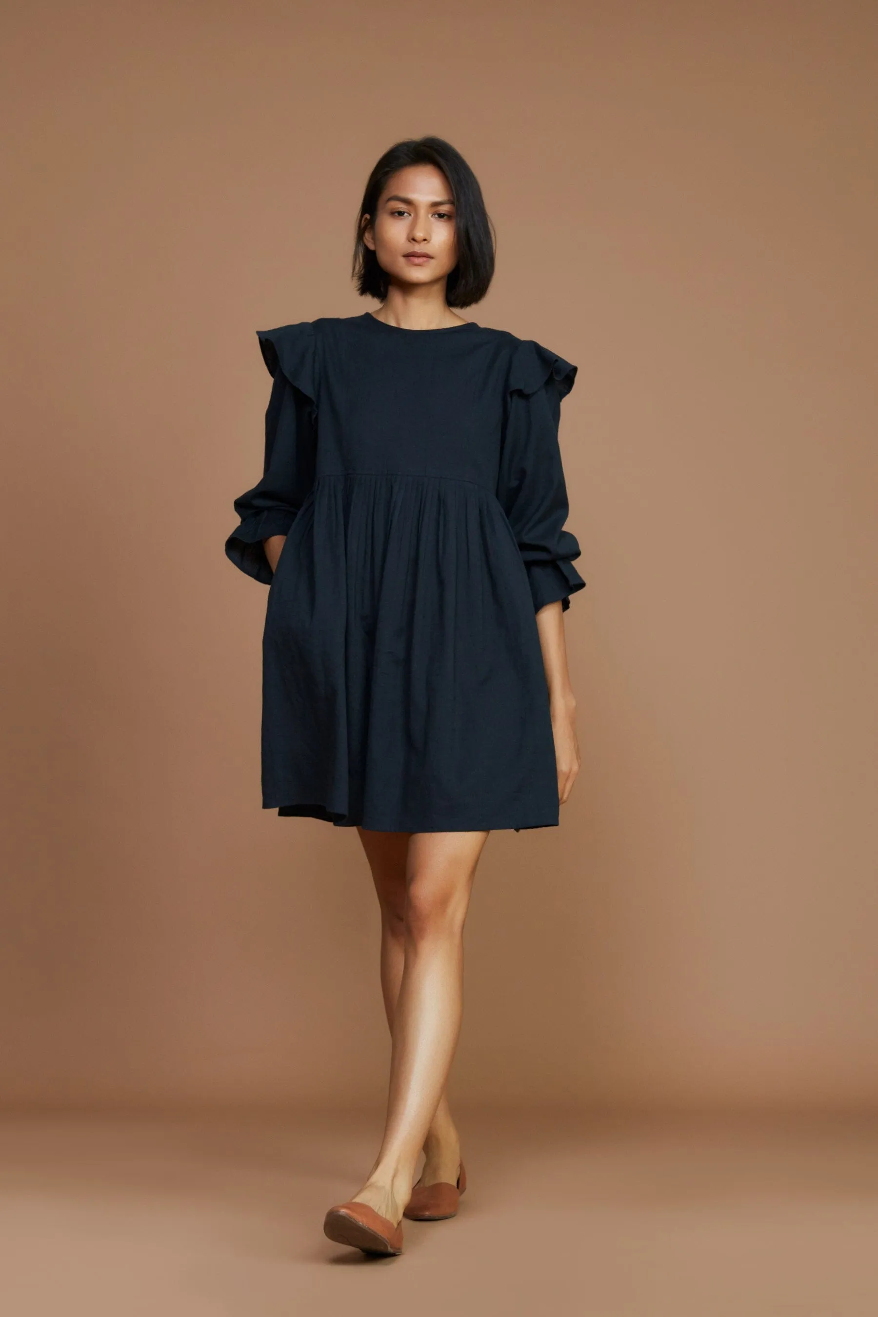 Baliza Charcoal Short Dress