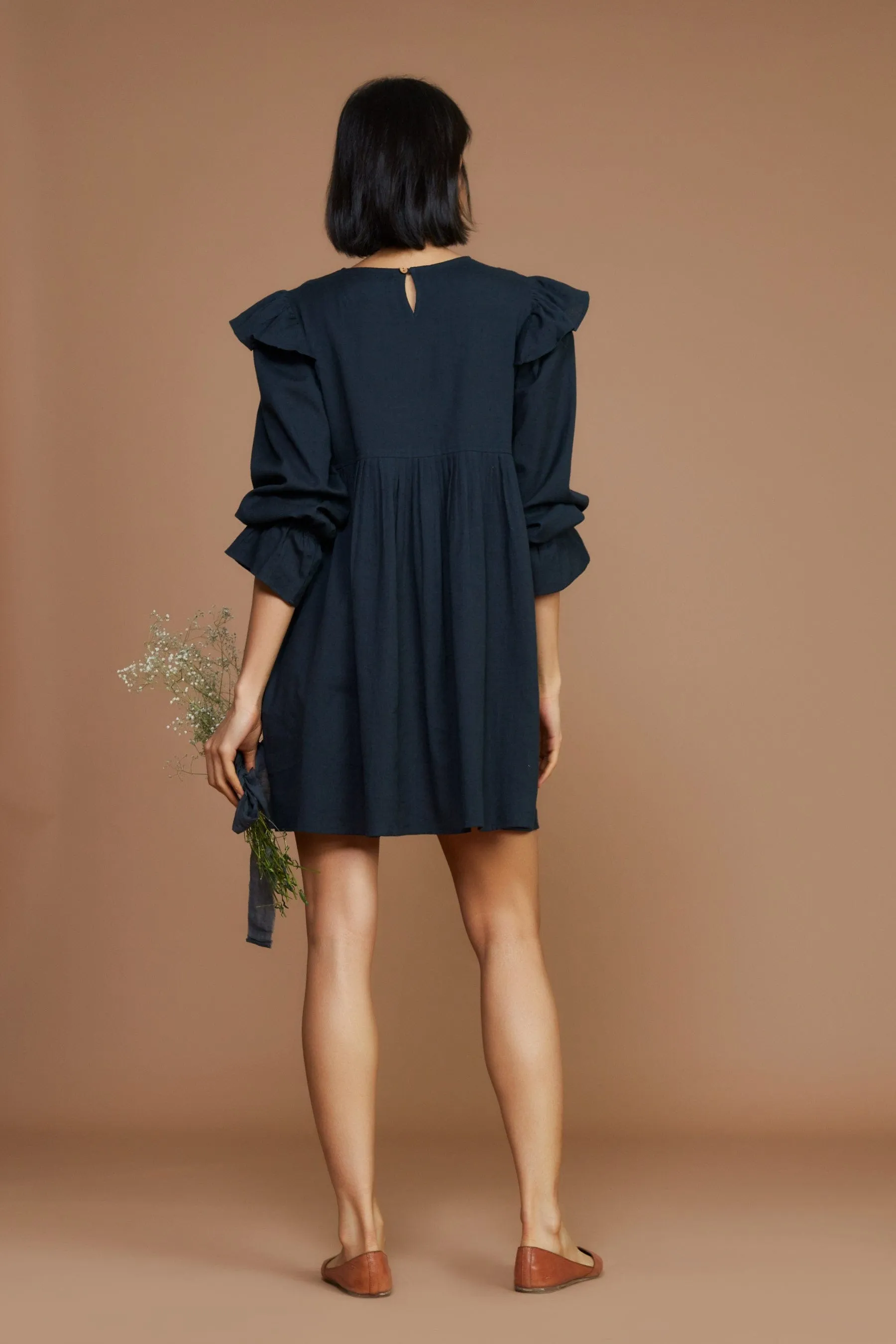 Baliza Charcoal Short Dress