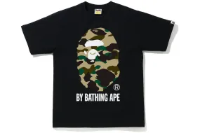 BAPE 1ST CAMO BIG APE HEAD TEE BLACK/YELLOW