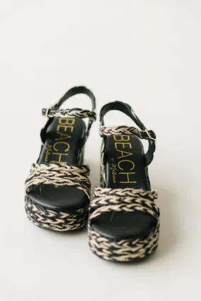 Beach by Matisse: Mykonos Platform Sandal in Black Multi