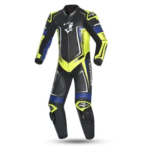 Bela Beast - 1 PC Racing leather suit - blue yellow black