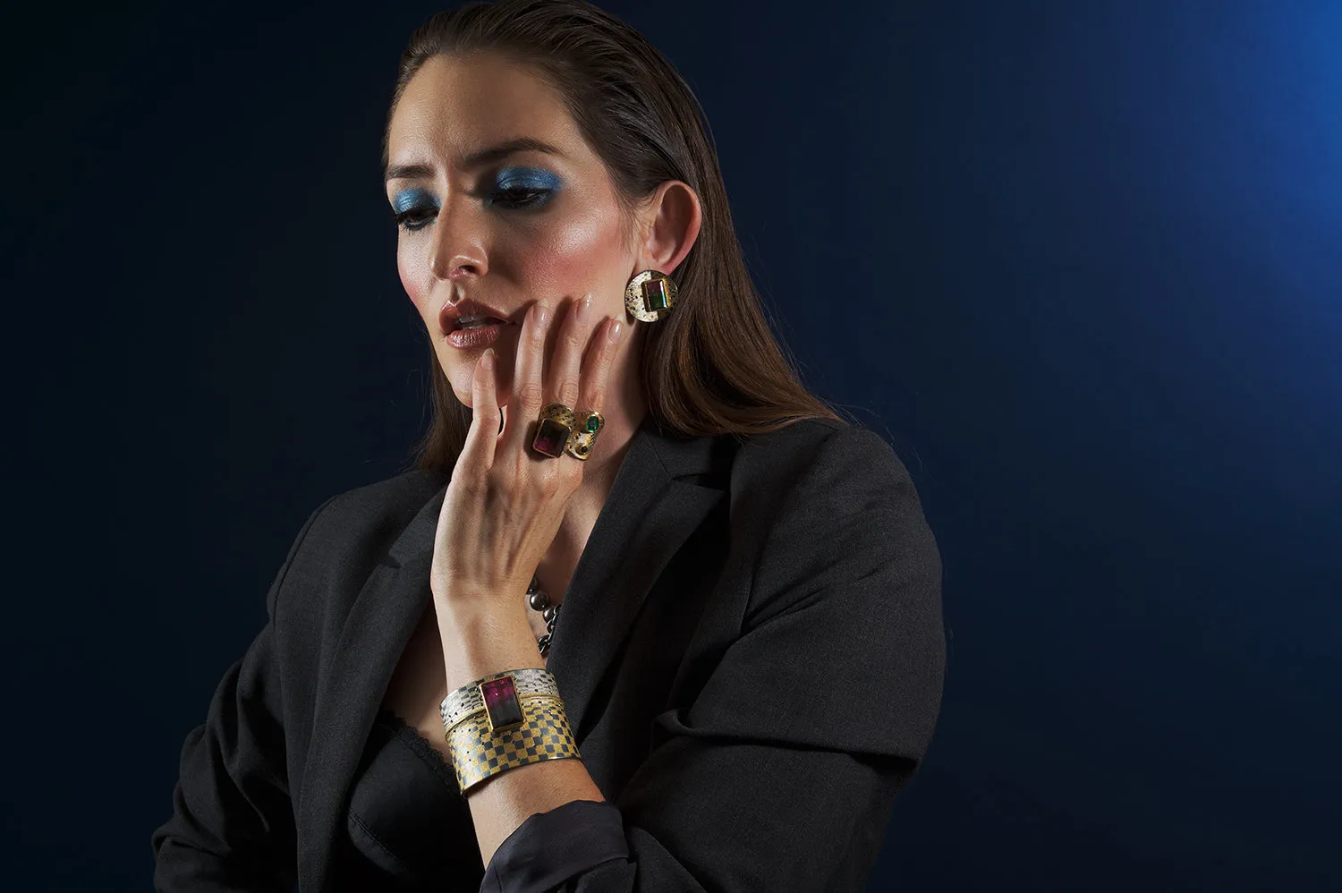 Bicolored Tourmaline Cuff