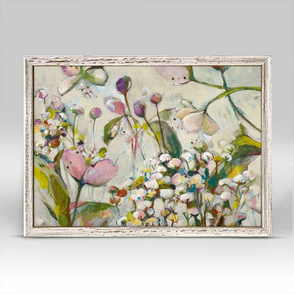 Blush Wildflower Mini Framed Canvas