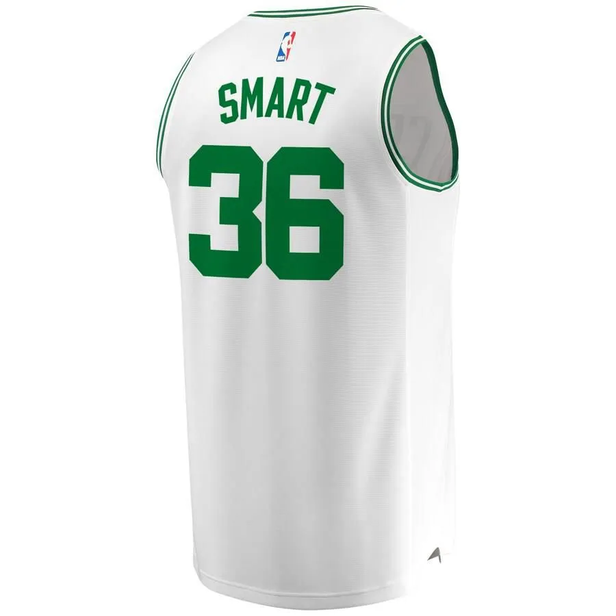 Boston Celtics Marcus Smart Fanatics Branded Replica Fast Break Association Jersey Mens - White | Ireland L5733L9