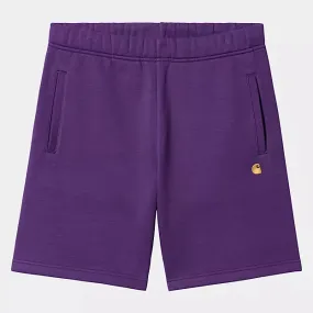 Carhartt WIP - Chase Sweat Short - Tyrian / Gold