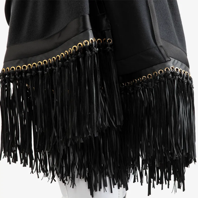 Cashmerefleece Fringe Stole "Midnight Black"