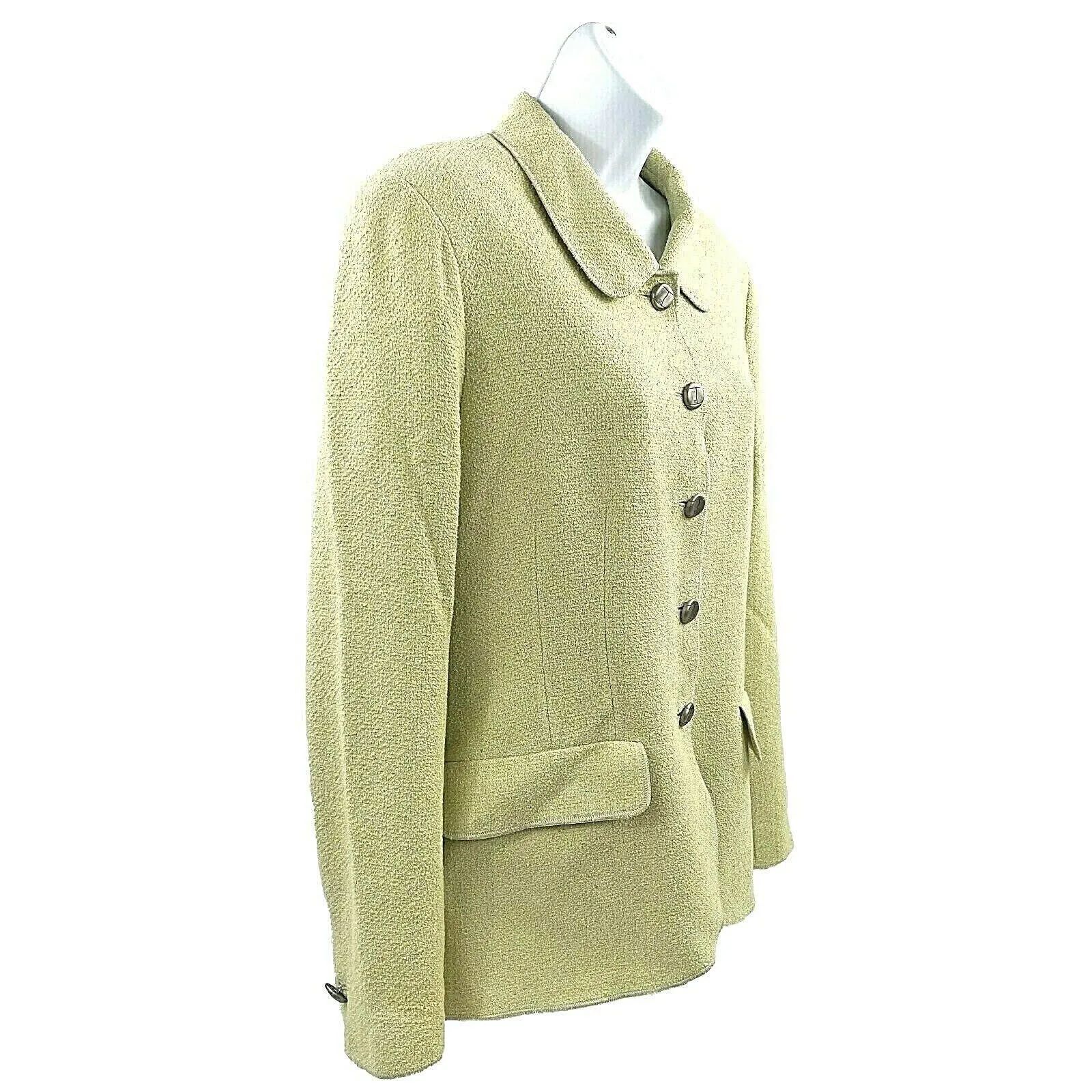 Chanel - Vintage 98P Blazer - Single Breasted Pastel Chartreuse - 42 - US Large