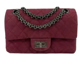 CHANEL- Matte Caviar 2.55 Reissue - Diamond Quilted Mini Raspberry Crossbody