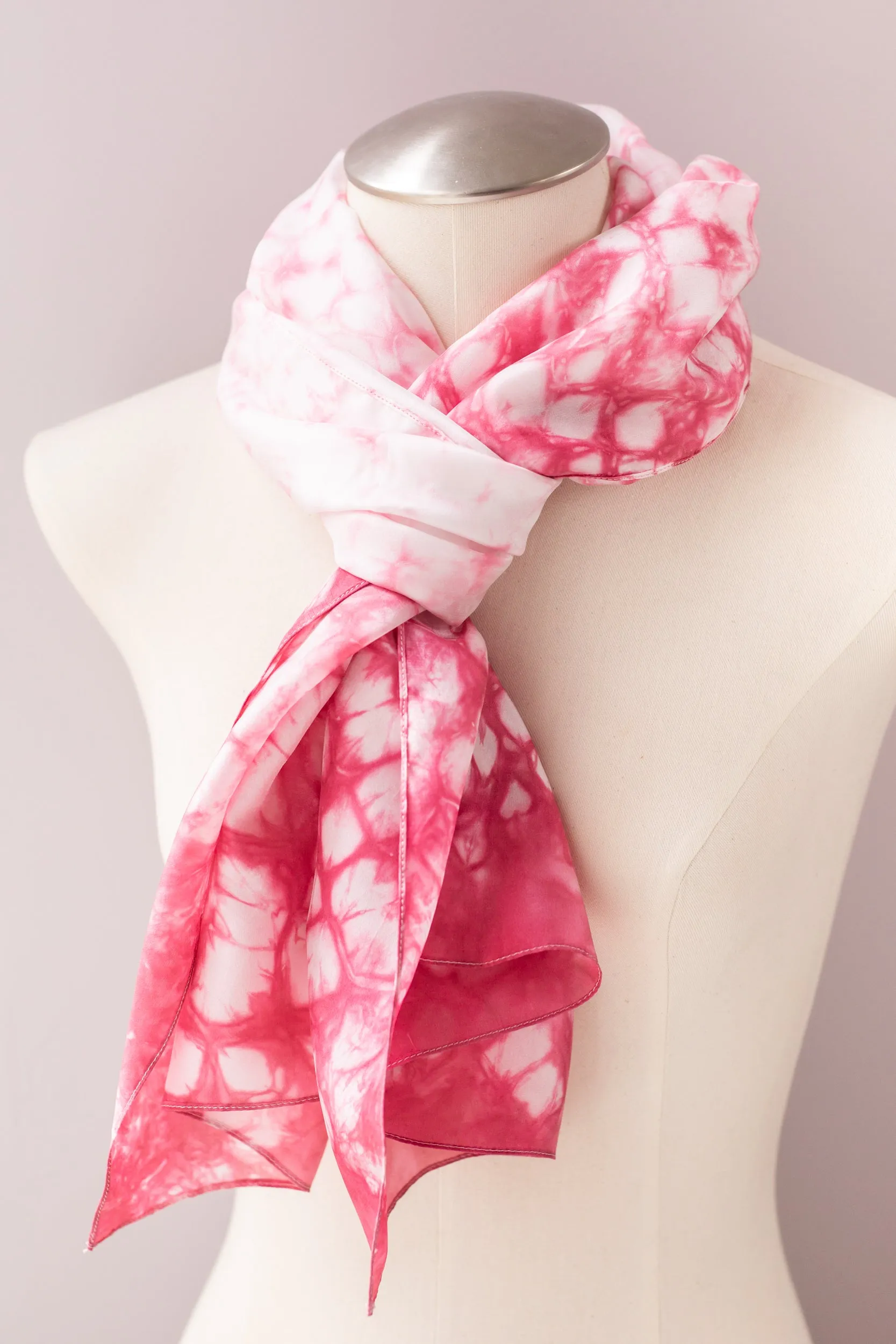 Cherry Blossom Tie Dye Scarf