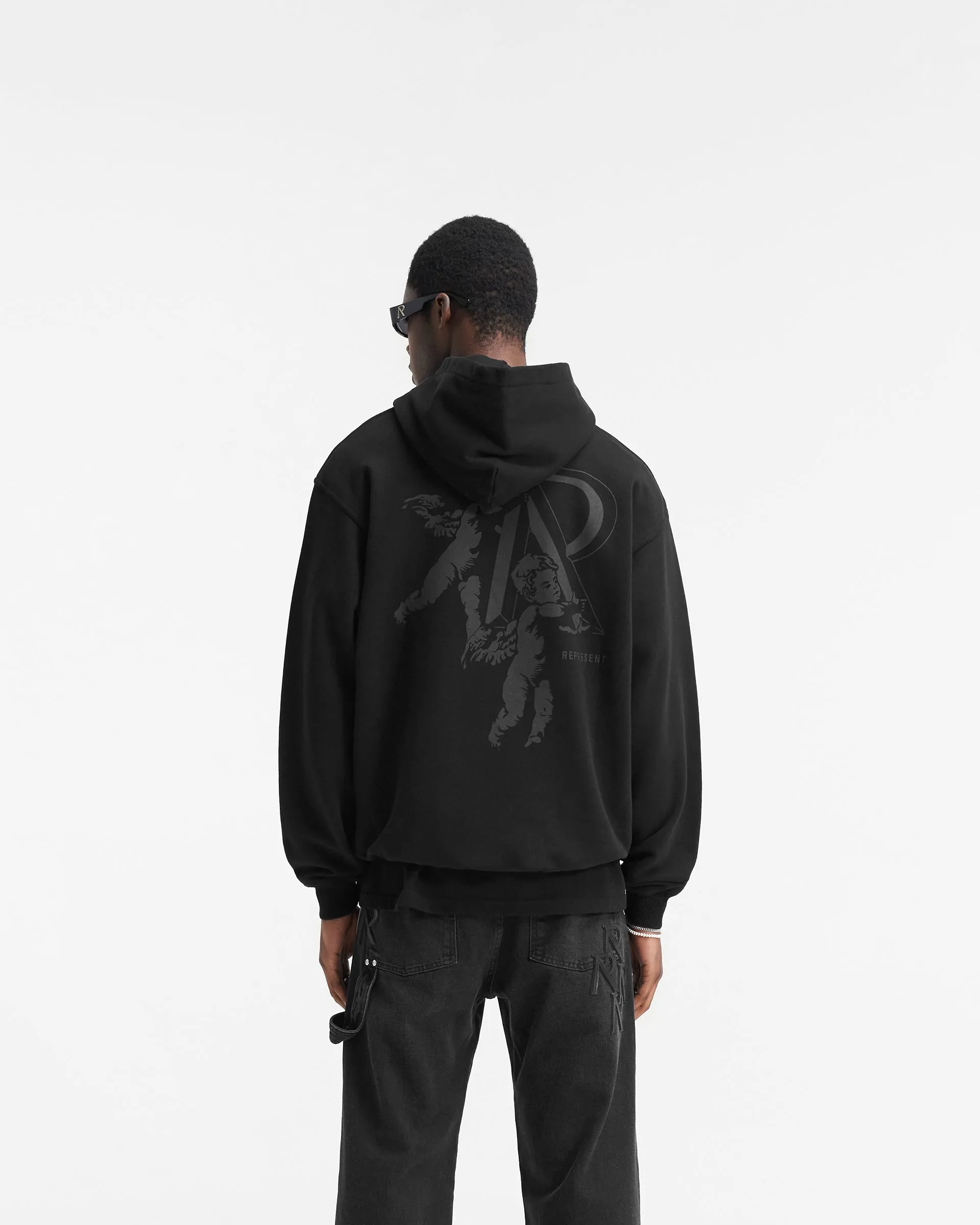 Cherub Initial Hoodie - Black