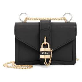 Chloe Aby Mini Black Leather Shoulder Bag