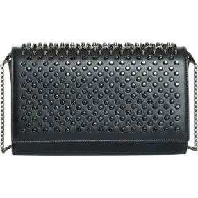 Christian Louboutin Clutch Paloma Spike Black Leather Shoulder Bag