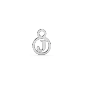 Circle Initial Charm - J | Sterling Silver