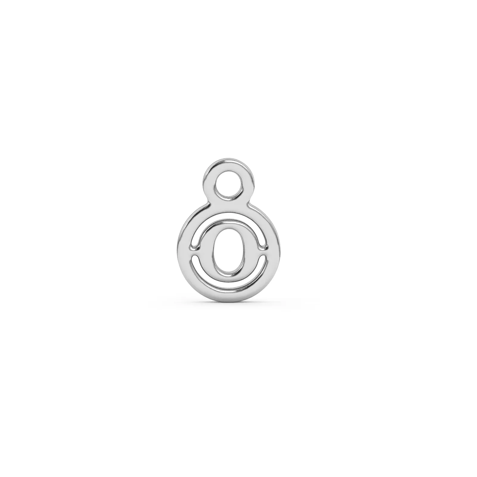 Circle Initial Charm - O | Sterling Silver