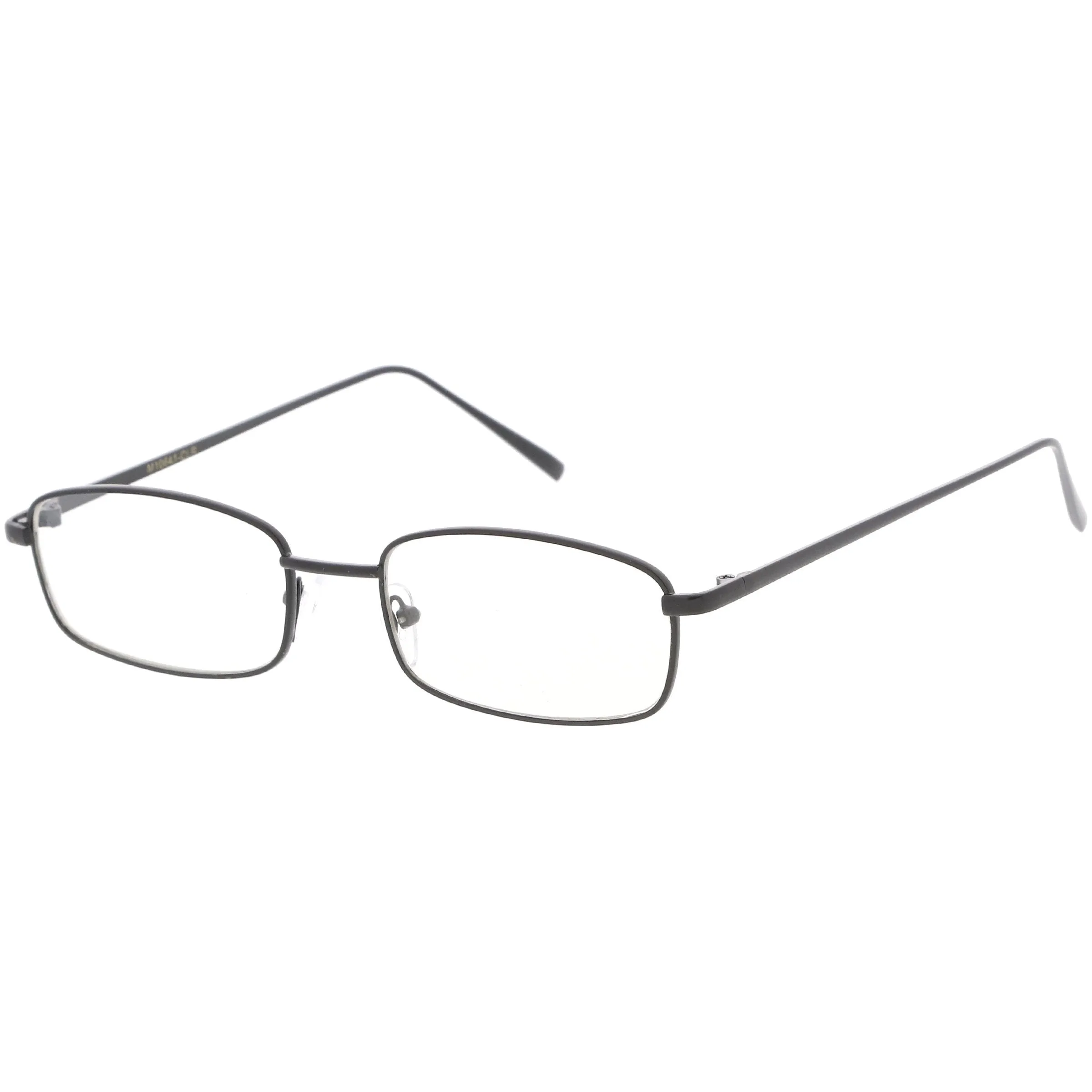 Classic Vintage Inspired Rectangle Flat Clear Lens Glasses