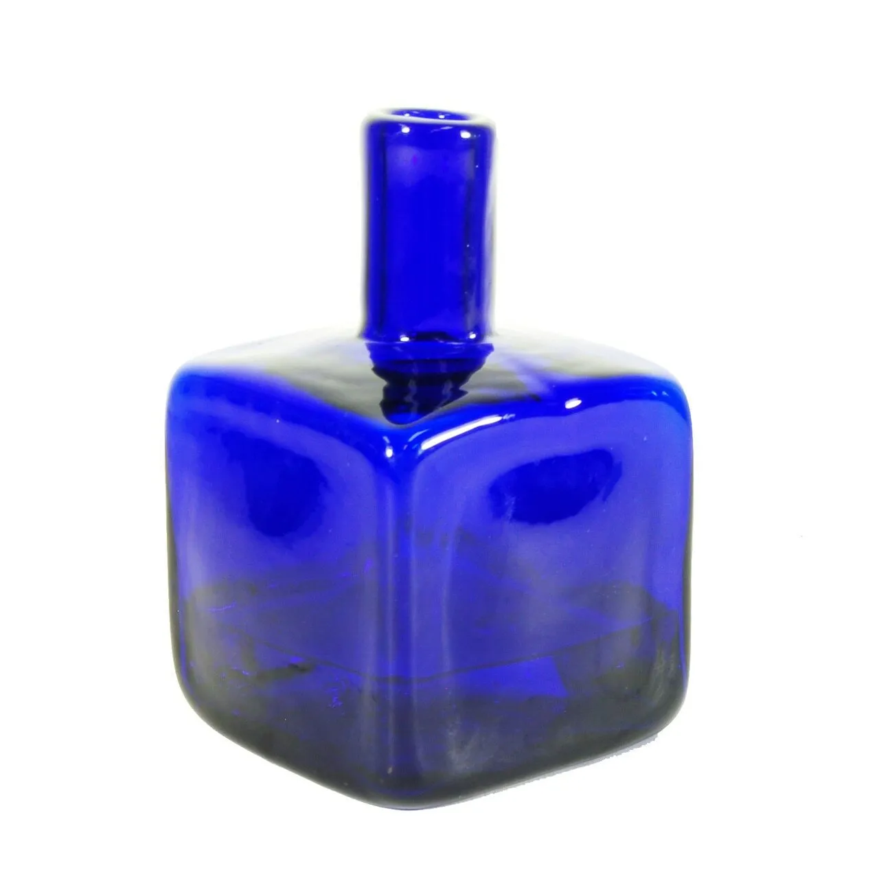 Cobalt Block Bud Vase